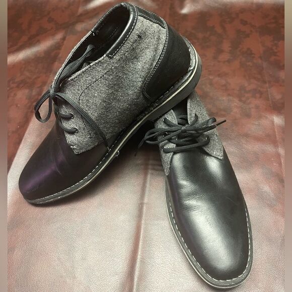 Steve Madden p.Iconik chukka boots black with‎ houndstooth, size 17 - Picture 1 of 15